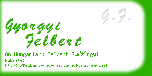 gyorgyi felbert business card